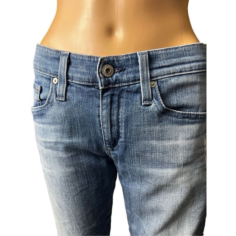 Adriano Goldschmied Women's Blue The Nolan Ankle Distressed Denim Jeans Size 26 - Picture 5 of 10